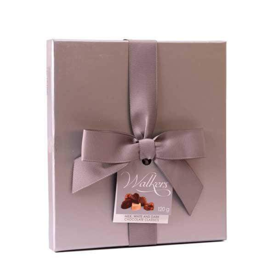 WALKERS CHOCOLATE SILVER GIFT BOX 120G